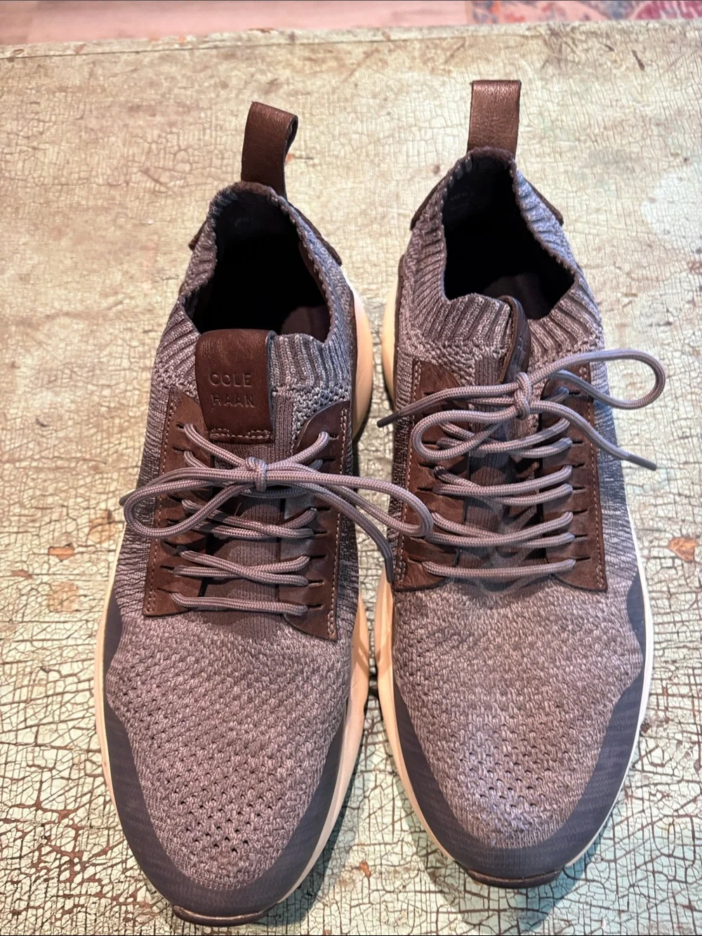 Cole Haan Zerogrand All-Day Trainer Stitchlite Gray Brown Men’s 9M